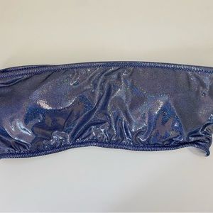 sunny co clothing shimmer blue strapless top